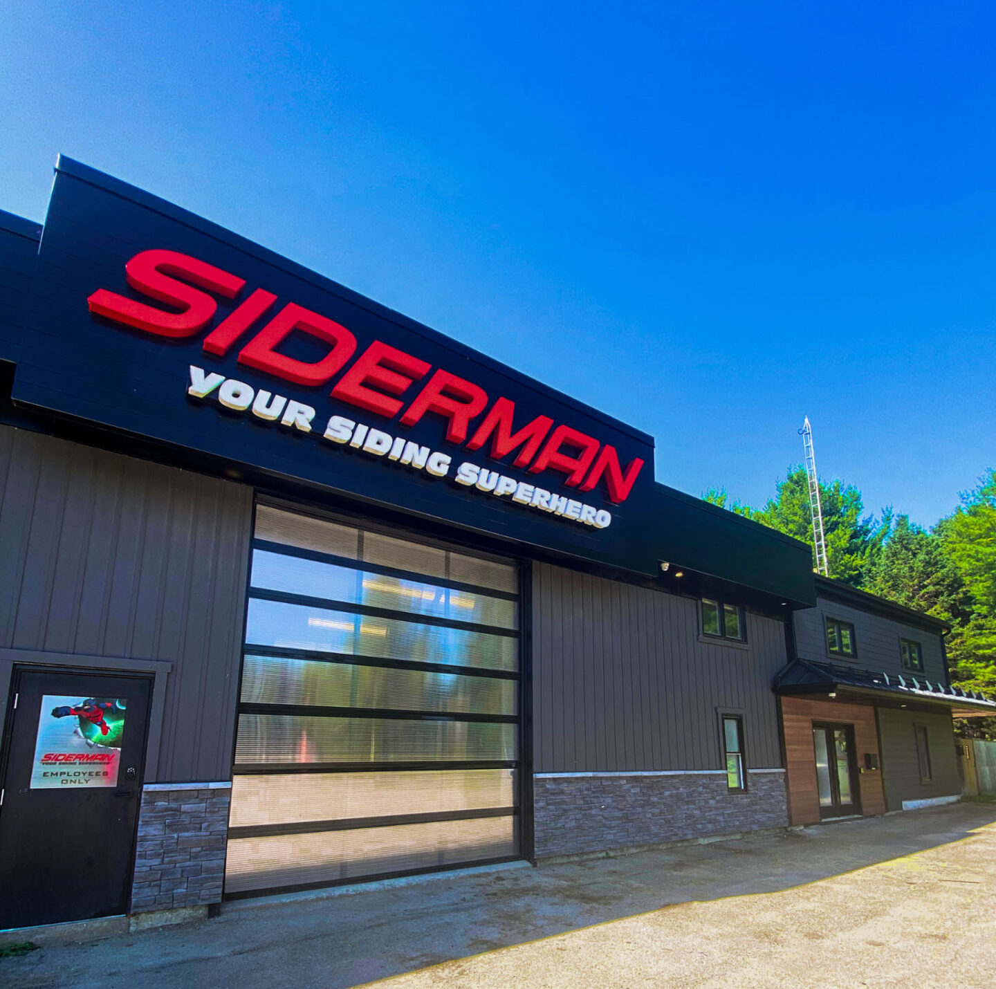 The Siderman shop, home to the siding and eavestrough superheroes!
